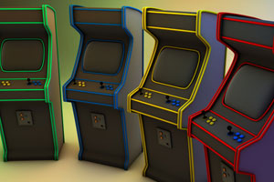 Arcade Machines of Assorted Color